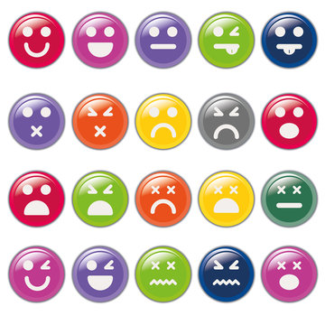 Set of different emoticons vector
