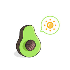 Avocado vector illustration