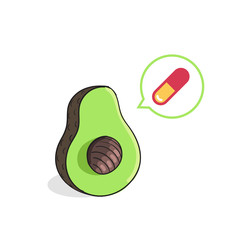 Avocado vector illustration