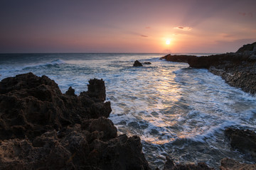 Sunrise at My Hiep sea, Vietnam