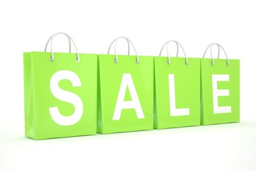 sale written on shopping bag