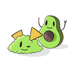 Cute Guacamole vector illustration