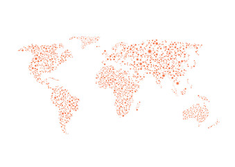 Fototapeta premium Abstract world map
