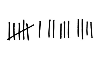 hand draw sketch, Count bar at white background
