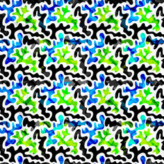 bright graffiti geometric seamless pattern grunge effect