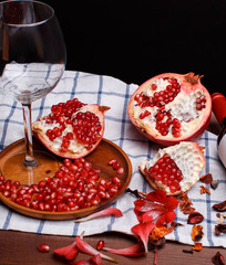 pomegranate and wine