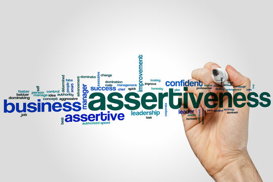 Assertiveness word cloud