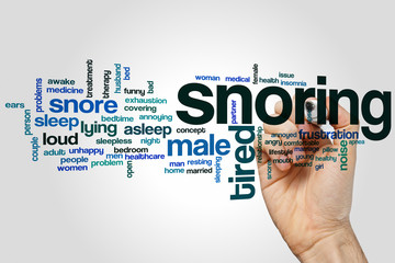 Snoring word cloud