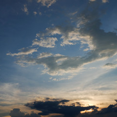 beautiful dramatic sunset sky, image scenic background