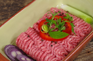 raw minced  meat