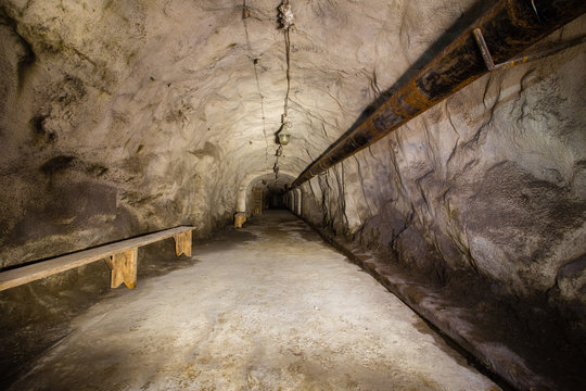 underground abandoned mine ore tunnel bunker