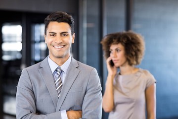 Good looking businessman posing