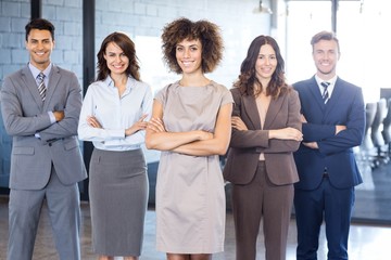 Obraz premium Portrait of confident business team in office