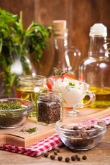 food ingredients in studio