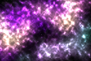 colorful nebula and star on cosmos.