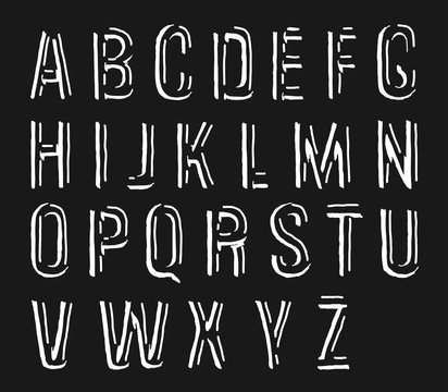 Painted and sketched font