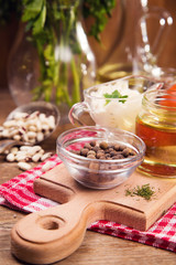 food ingredients in studio