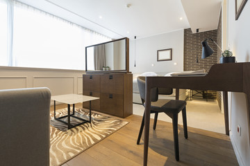 Interior of a modern hotel apartment