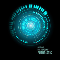 Futuristic interface, HUD,  sci-fi  vector 