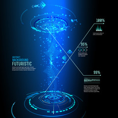 Futuristic interface, HUD,  imfographics ,vector 