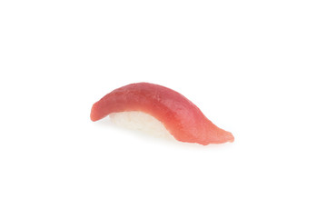 Maguro. Nigiri,sushi, auf weißem Hintergrund, Foodfotografie