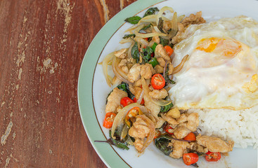 Basil chicken fried rice