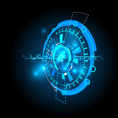 Futuristic interface, HUD,  vector background