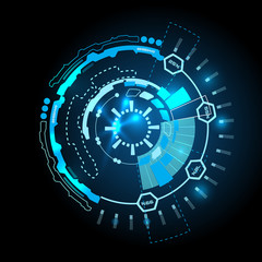 Futuristic interface, HUD,  vector background