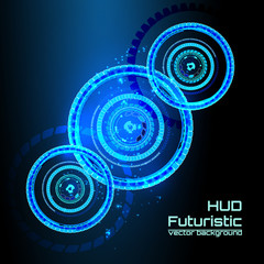 Futuristic interface infographics, HUD,  vector background
