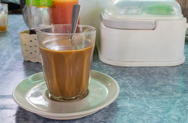 traditional  coffee in glass