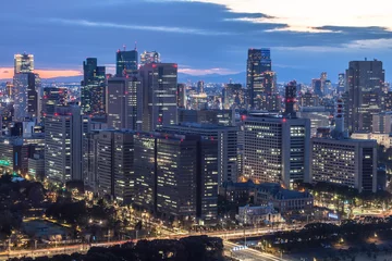 Selbstklebende Fototapeten Tokio Kasumigaseki und Wolkenkratzer © Faula Photo Works