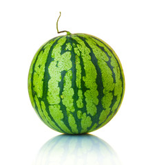 Big ripe watermelon isolated on the white