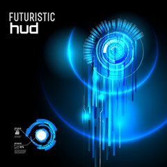 Futuristic interface, HUD,  vector background