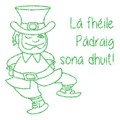 Glitter, confetti St. Patrick Day template