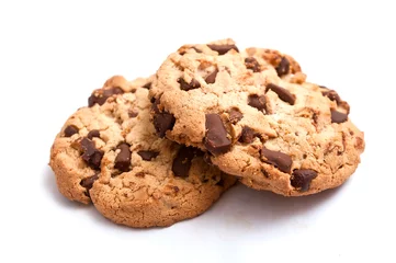 Foto op Plexiglas Cookies sur fond blanc © pixarno