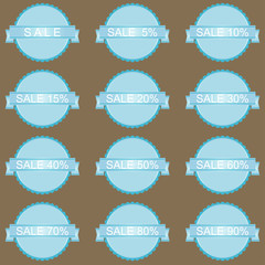 Big Sale tags with percents