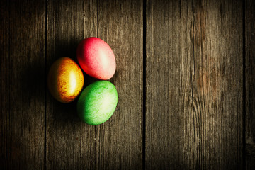 Colored easter eggs