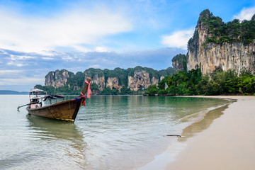 Long tail boat at Railey Krabi