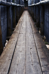 Wooden footbridge