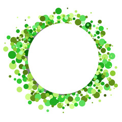 runder Rahmen mit grünen Punkten 