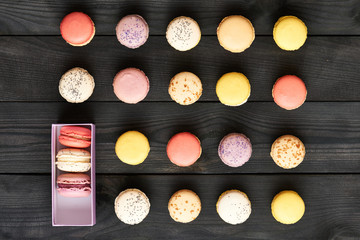 French delicious dessert macaroons