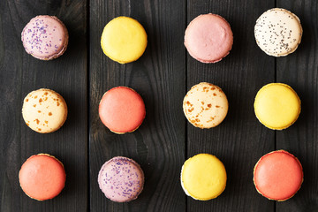 French delicious dessert macaroons