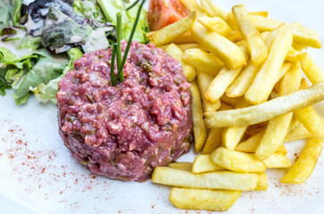 tasty Steak tartare (Raw beef)
