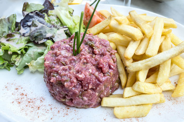 tasty Steak tartare (Raw beef)