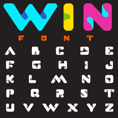 Font vector technology science alphabet design. ABC Letter Logo