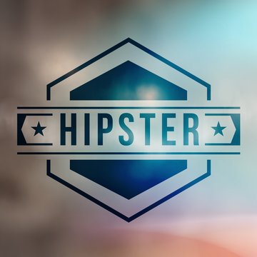 Composite image of hipster logo