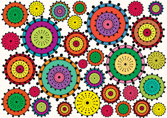 abstract vector background with retro circles