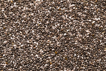 Chia seeds on the background.