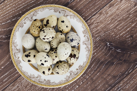 quail eggs in a plate