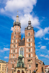 Fototapeta na wymiar St. Mary's Church in Krakow